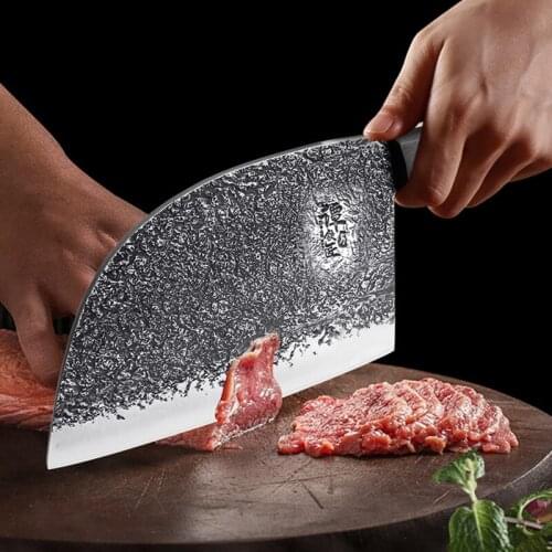 Hand forged kitchen knife household slicing knife super fast and sharp meat cleaver manganese steel fish killer Tang Knife