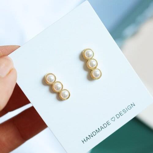 Pearl Earrings Geometric Stud Earrings Charms Rectangle Female Temperament Earrings for Women Top Quality Engagement Bijoux
