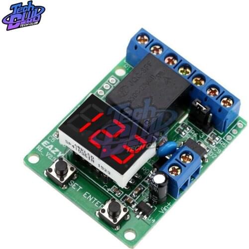 LED Digital Voltage Control Relay Module Relay Switch Control Board Module DC 12V 24V Voltmeter Charging Discharge Monitor