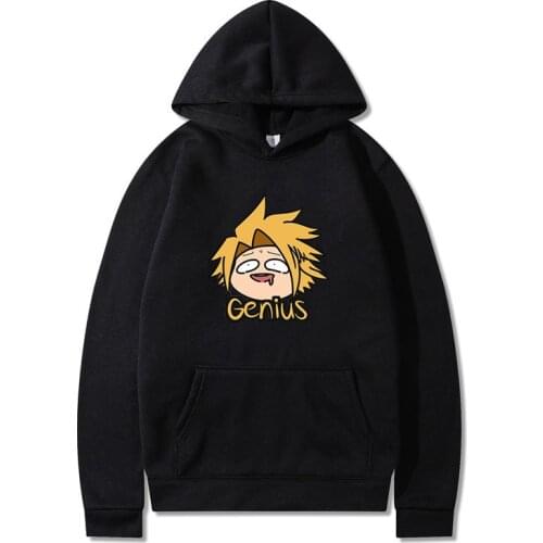 Oversized Print Anime Hoodies Men Clothing Polyester Long Sleeve Tops Loose Pocket Sweatshirt Girl Casual Pullover