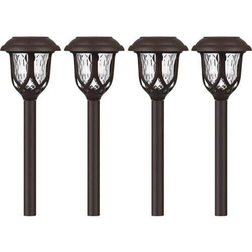 Solar Lights Outdoor Decorative, 10 Pack Solar Pathway Lights Waterproof LED Solar Garden Lights Solar Powered Outdoor