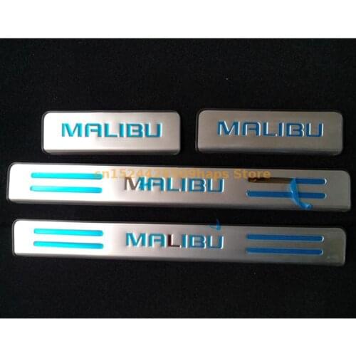 High quality stainless steel Scuff Plate/Door Sill Protector Sticker Car Styling For 2012-2014 Chevrolet MALIBU