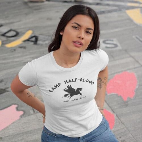Percy Jackson T-Shirt Camp Half Blood T Shirt O Neck XXL Women tshirt Street Fashion 100 Cotton New Fashion Ladies Tee Shirt