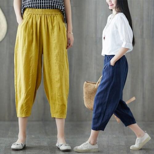 Women yoga pants linen harem hippie loose yoga trouser sweatpants bloomers female running jogger casual fitness pant sportswear