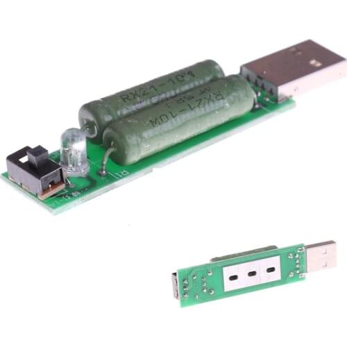 1Pcs 2A 1A USB Mini Discharge Interface Load Resistor With Switch Resistance 1A-2A Switch Tools 72mm X 17mm