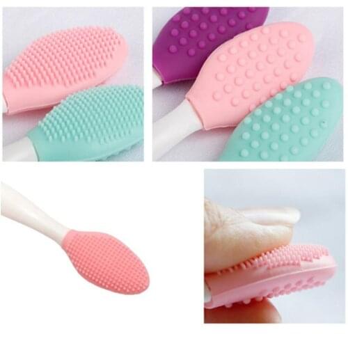 1Pc Silicone Face Cleansing Brush Effective Nose Exfoliator Blackhead Removal Soft Deep Cleaning Brush Face Scrub Massager