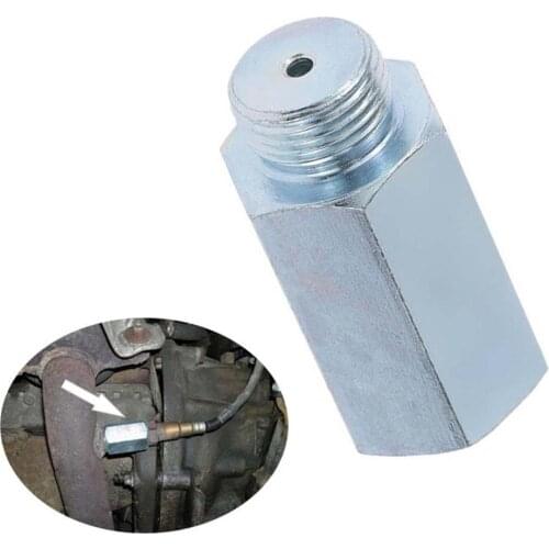 1PCS Car Styling M18 1.5 O2 Lambda Oxygen Sensor Bung Adapter Extender Spacer Silver High Quality Extender Adapter Fitting