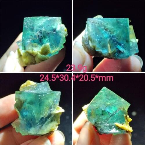 18.7g-59.4gNatural fluorite mineral stone home decoration, healing energy chakra crystal mineral samples