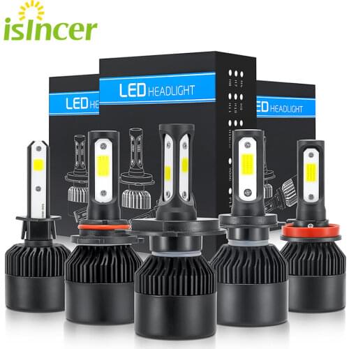 2PCS H7 LED Headlight Lamps H1 H4 HB3 HB4 9005 9006 H11 6500K Auto Headlamp High Low Beam Car Headlight Bulbs