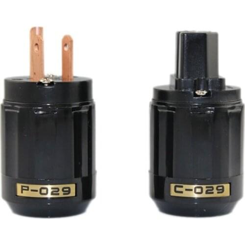 50pairs/Lot Fast Ship US Standard Plugs For Oyaide Power Connector P-029 & C-029 IEC power plug for audio power cable