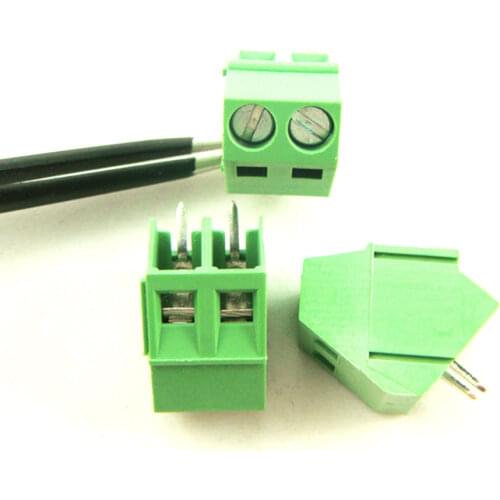 20PCS 103-5.0-2P Screw 2Pin 5.0mm Straight Pin PCB Screw Terminal Block Connector(300V/10A)