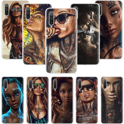 Sexy Sleeve Tattoo Girl Case for Xiaomi Redmi Note 10 9 9S 8 7 6 8T 8A 7A 6A S2 K30 K20 MI 9 8 CC9 F1 Lite Pro Soft TPU Phone Co