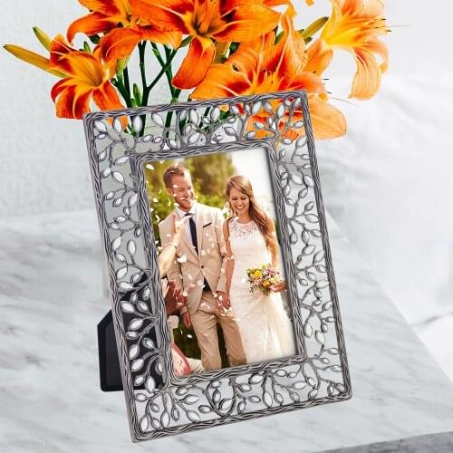 LASODY Acrylic Photo Frame Home Decoration Leaf Picture Frames 4x6 2020 Christmas Gift Creative Design Home Decoration Souvenir