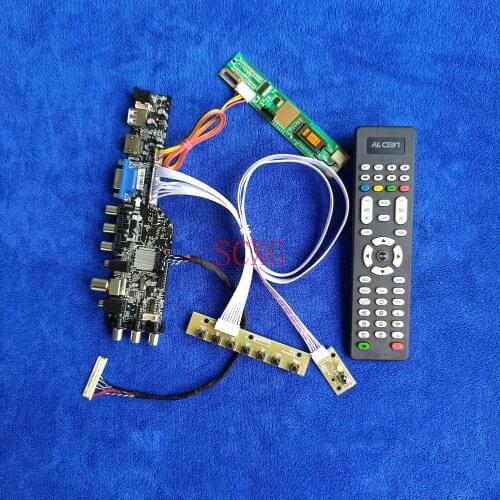 KIT DVB Digital Controller Board Fit CLAA154WA01/CLAA154WA03/CLAA154WA05 1-CCFL HDMI-compatible VGA AV USB LVDS 30-Pin 1280*800