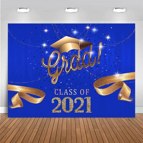 Mocsicka Class Of 2021 Backdrop Photoshoot Certificate Bachelor Hat Glitter Graduation Party Photo Background Banner Photo Booth