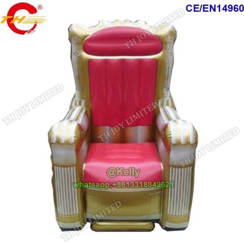 Free air shipping custom make inflatable throne for sale, portable inflatable throne chair, kids birthday inflatable chair