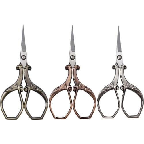 1pcs European Style Sewing Scissors Stainless Steel Tailor Scissors Household Embroidery Scissors For Needlework Sewing Tools