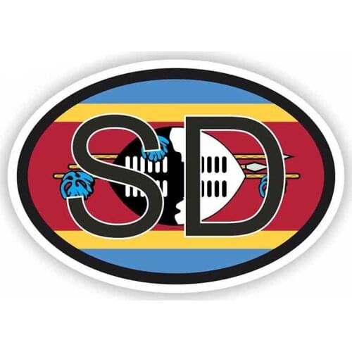 Creative 13cm X 8.8cm for Swaziland Sd Africa Funny Car Stickers Bumper Decoration Anime Occlusion Scratch Vinyl Car Wrap