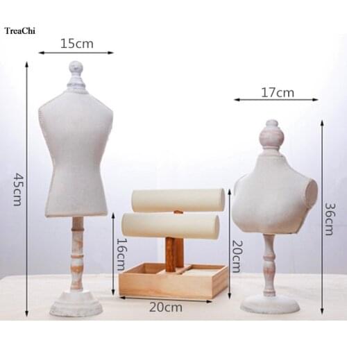 Portrait Model Necklace Display Stand Jewelry Decoration Storage Display Stand Window Shooting Props Counter Display Organizer