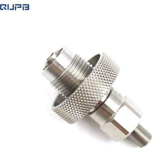 QUPB Paintball DIN Station With 1/8inch BSPP Cone Plug Stainless Steel WSP003