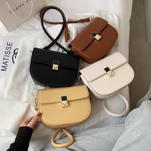 Womens premium texture luxury shoulder bag 2021 new fashion designer pure color cover handbag all-match messenger bag purses