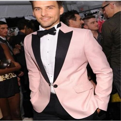Pink Design Tuxedos For Men Wedding Groom Suit Men slim fit blazer designs Men business Tuxedos men wedding vest With Pants