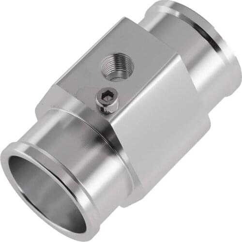 Water Temp Temperature Joint Pipe Sensor Gauge Radiator Hose Adapter Size 30mm / 32mm / 36mm / 38mm / 40mm Blue & Silver