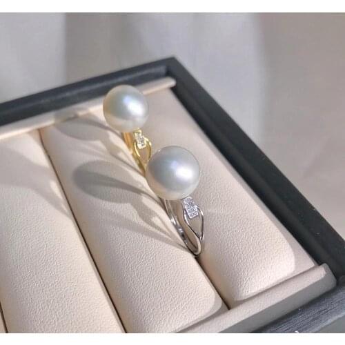 Bridal 925 Sterling Silver Adjustable Free Size Ring Settings Findings Mountings Parts for Pearl Corals Jade Crystal, 5pcs/lot