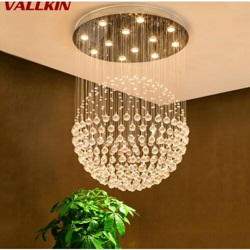 LED K9 Modern Crystal ChandeliersLight Fixture Luxury K9 Crystalline Chandelier Lighting Indoor Home Decocation Hanging Lamps