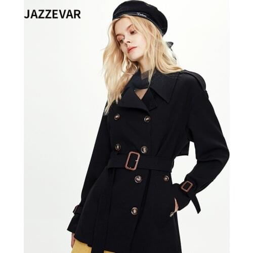 JAZZEVAR 2021 spring new short windbreaker womens thick loose windbreaker jacket 82019