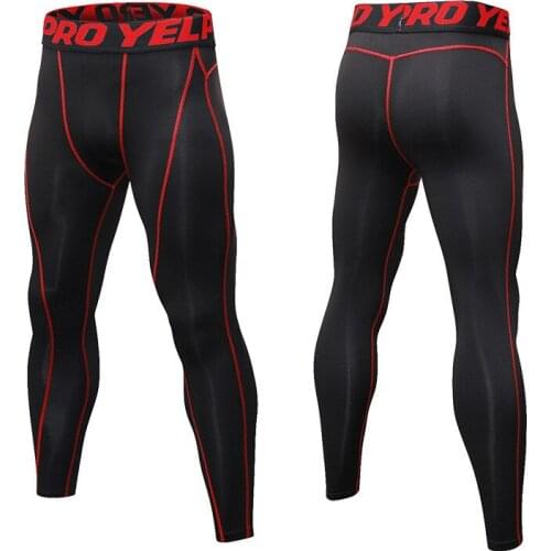 High quality Compression Running Pants Men Training Compress Gym Leggings Elastic Skinny Sports Tights