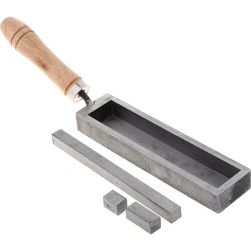 Sump Iron Oil Trough With Wooden Handle Casting Mold Jewelry Molding Tools