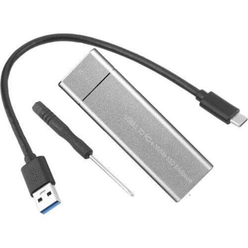 10Gbps USB 3.1 to M.2 NVME NGFF PCIe SSD Enclosure NVME M2 M-Key to Type C Solid State Drive Adapter Case Support 2242 to 2280