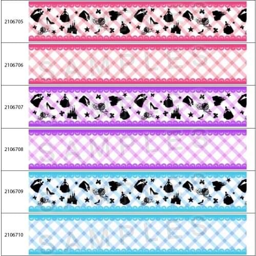 New 10yadrs Cartoon Painting Princess Character Printed Grosgrain / Satin Ribbons