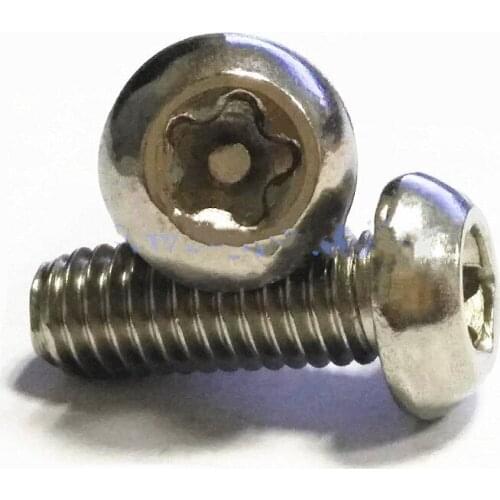 10pcs M5 stainless steel round head screw pentacle plum star column core anti-theft screws bolts bolt 8-20mm length