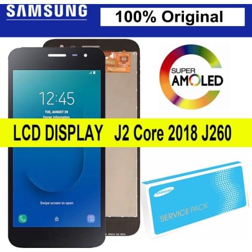 100% Original Super Amoled 5'' for Samsung Galaxy J2 Core J260 LCD Display Screen Touch Screen Digitizer Assembly Repair Parts