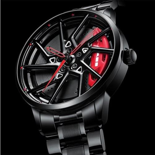 2021 Original 3D Mens Watch Outer Ring Watch Hub Custom Design Fashion Watch Waterproof Creative Mens Watch Mens Wheel Watch