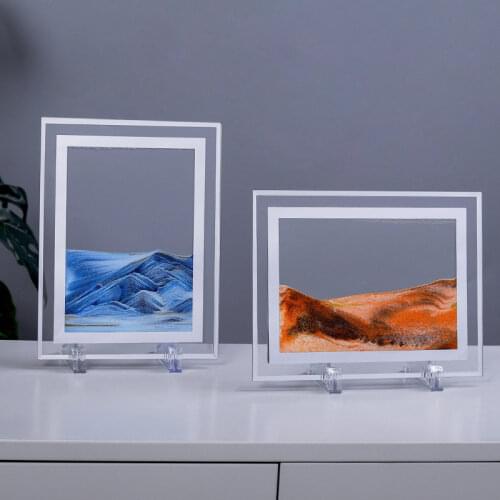 3D Hourglass Glass Creative Quicksand Painting Desktop Decoration Deep Sea Sand Scene Dynamic Display Quicksand Stand