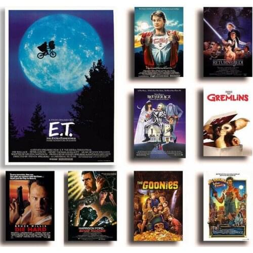 42style Choose Classic 80s Movie Art Film Print Silk Poster for Your Home Wall Decor 24x36inch
