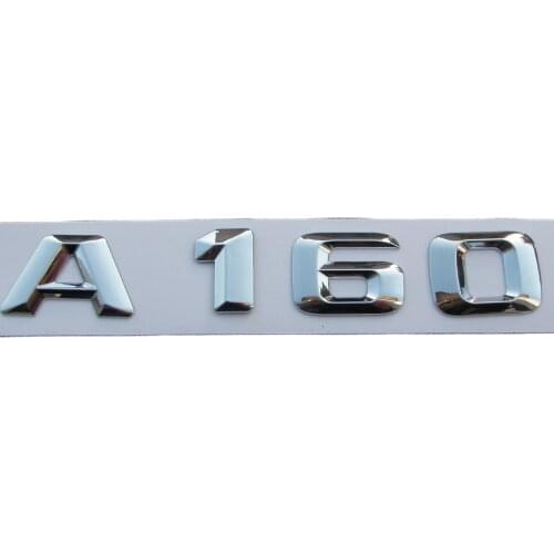 ABS Plastic Car Trunk Rear Letters Badge Emblem Decal Sticker for Mercedes Benz A Class A160