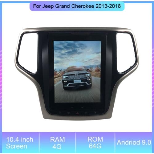 Tesla Screen 10.4'' Andriod 9.0 Car Radio DVD Player For Jeep Grand Cherokee 2013-2018 Stereo GPS Navigation Multimedia Player