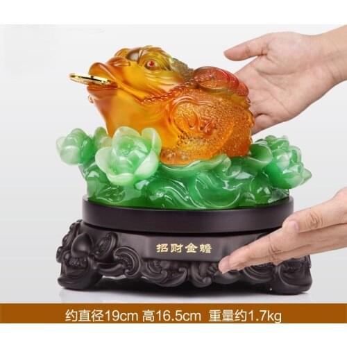 2021 Asia Home store Company talisman Ornament Exorcise evil spirit ZHAO CAI RESIN glaze JIN CHAN GOOD LUCK FENG SHUI Statue