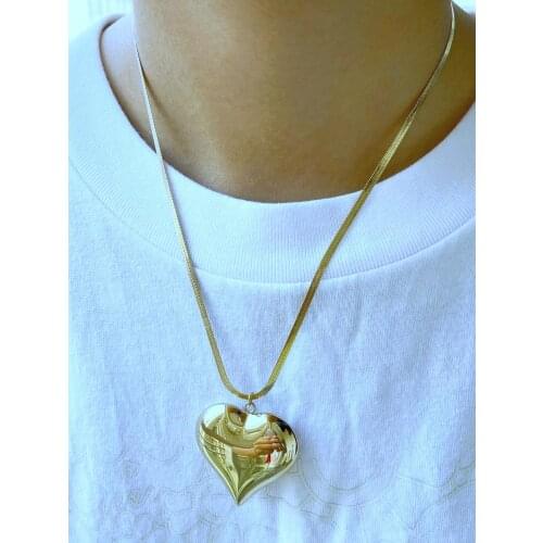 Great Love Fashion New Goddess Luxury Women Necklace Gold Color Luxe Jewelry Stainless Steel