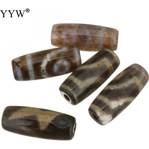 10 Pcs Natural Tibetan Agates Onyx Dzi Beads 9x20x9mm Dzi Bead Jewelry Making DIY Necklace Bracelet luxury Special Surprise Gift