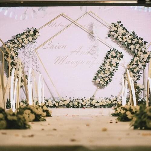 Wedding 100cm Flower Row Arch Arrangement Flowers Stage Road Lead Flowers Wedding Scene Layout Party Decoration Floral