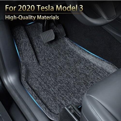 For Tesla Model 3 Car Waterproof Non-slip Floor Mat Modified Car Accessories 3Pcs/Set Fully Surrounded Special Foot Pad Fit 2020