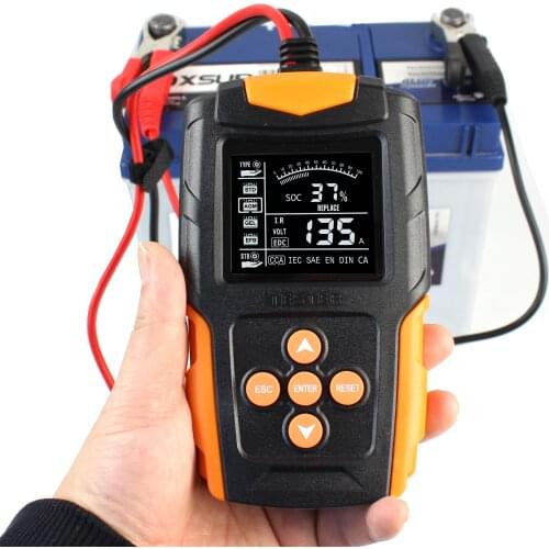 FOXSUR 12V digital Battery Analyzer car battery tester Professional Diagnostic Tool for lead-Acid battery CCA IR SOH measurement