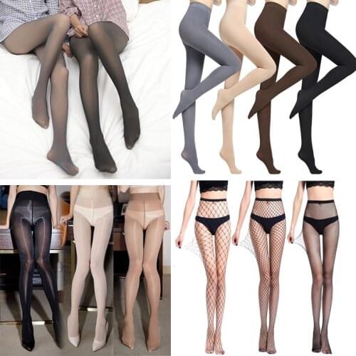 Hot Sexy Ladies Tights Casual High Elastic Solid Color Pantyhose Stretchy Soft Long Stockings for Women Fashion Fishnet Stocking