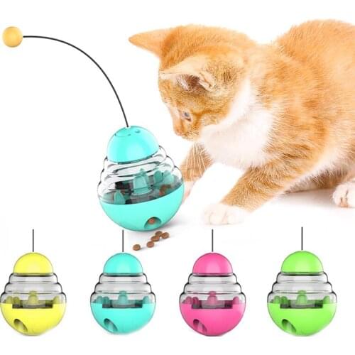 Tease Cat Toys High Elastic Spring Cat Toys Spinning Ball Feather 360 Free Rotating Cat Club Attract Cats Interest Yellow