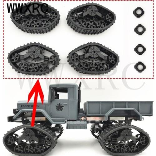 4PCS RC Car Snow Track Wheel for WPL B14 B24 C14 C24 Fayee FY001 FY002 FY003 FY004 1/16 Truck